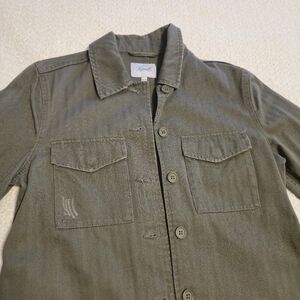 Olive Green Button-Up Jacket